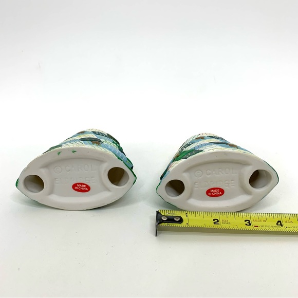 Vintage Scott’s Christmas Tree Hand Painted Ceramic Candle Stick Holderers - Picture 13 of 16